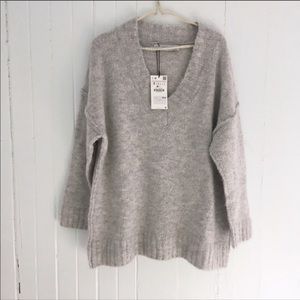 Zara Knit V Neck Sweater